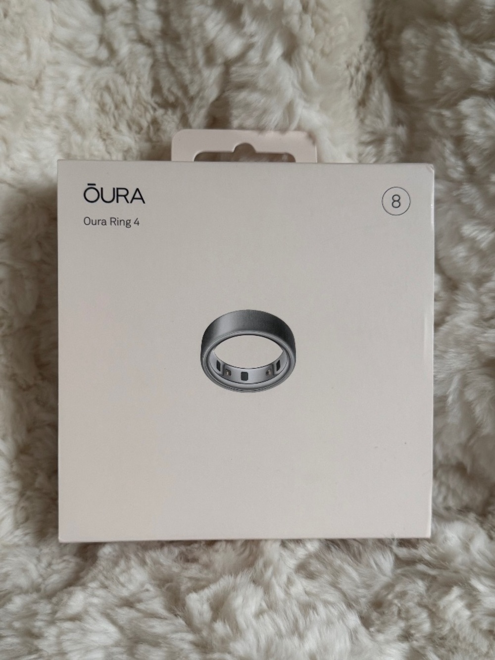 Oura Ring Brushed Silver Size 8
